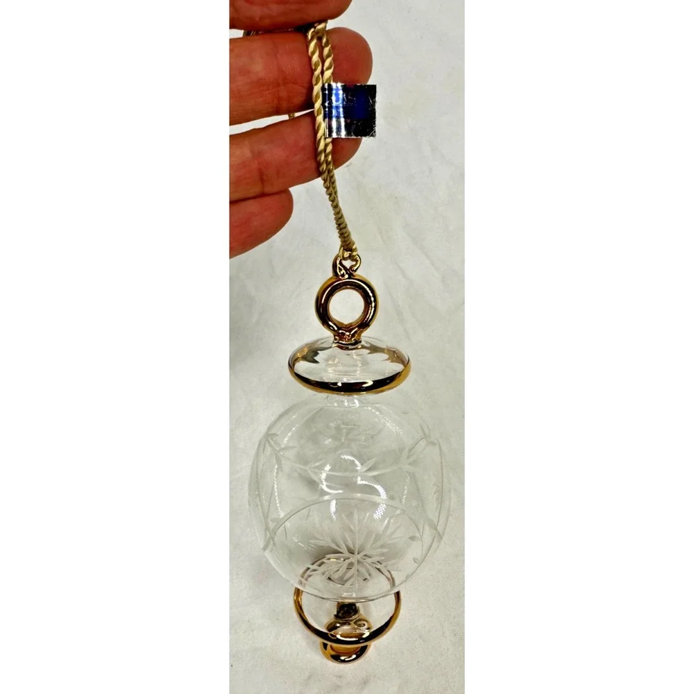 Marquis Waterford Christmas Winter Celebrations 2003 Etched Crystal Hanging